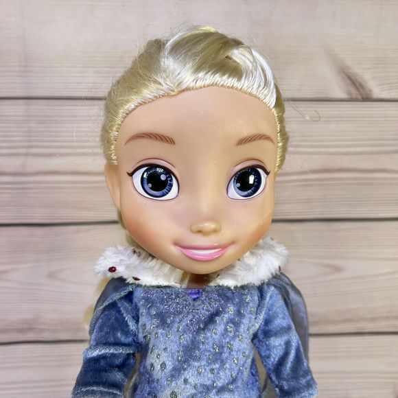 Disney Princess Frozen Elsa Toddler Doll 13” Glitter Dress Lights & Sounds Works - Picture 7 of 12